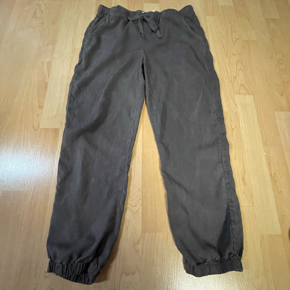 Cloth & Stone Anthropologie Dark Brown Tencel Lyocell Drawstring Joggers Size M